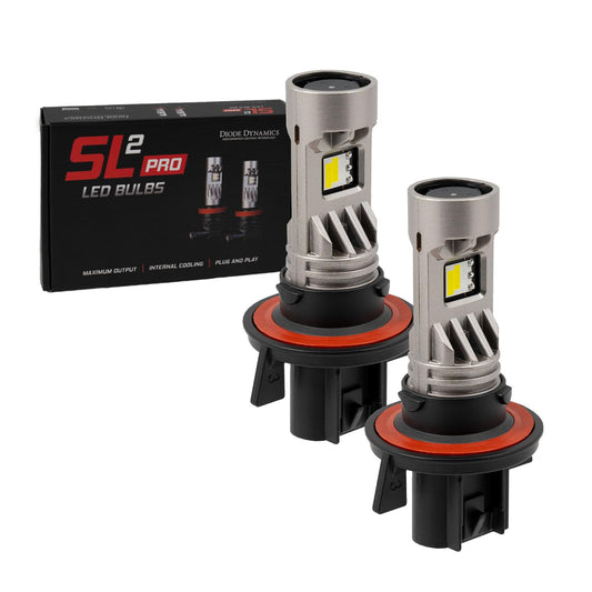 Diode Dynamics SL2 Pro LED Fog Light Bulbs compatible with H13 bulb size (pair), Cool White (6000K)