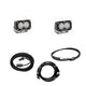 Baja Designs S2 Sport Dual Reverse LED Light Kit for Jeeps Wrangler JL - Wide Cornering Clear Lens (Upfitter Wiring Harness)