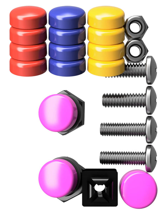 Cruiser Accessories 82500 Color Fastener Caps, Mounting Kit