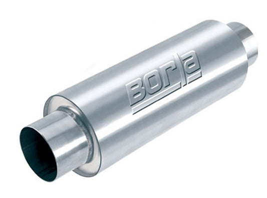 BORLA 400374 XR-1 Multicore XR-1 Multi-Core Racing Muffler For Rotary Engine Equipped Vehicles - 4" Center In/ 4" Center Out 6.25" Round x 16" Long Body 21" Overall Length. Universal. Reversible.
