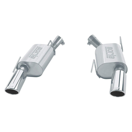 BORLA 11752 Axle-Back Performance Exhaust System for 2005-2009 Ford Mustang GT 4.6L V8/ 2007-2009 Ford Mustang Shelby GT500 5.4L V8 Supercharged Automatic/Manual Transmission Coupe/Convertible.