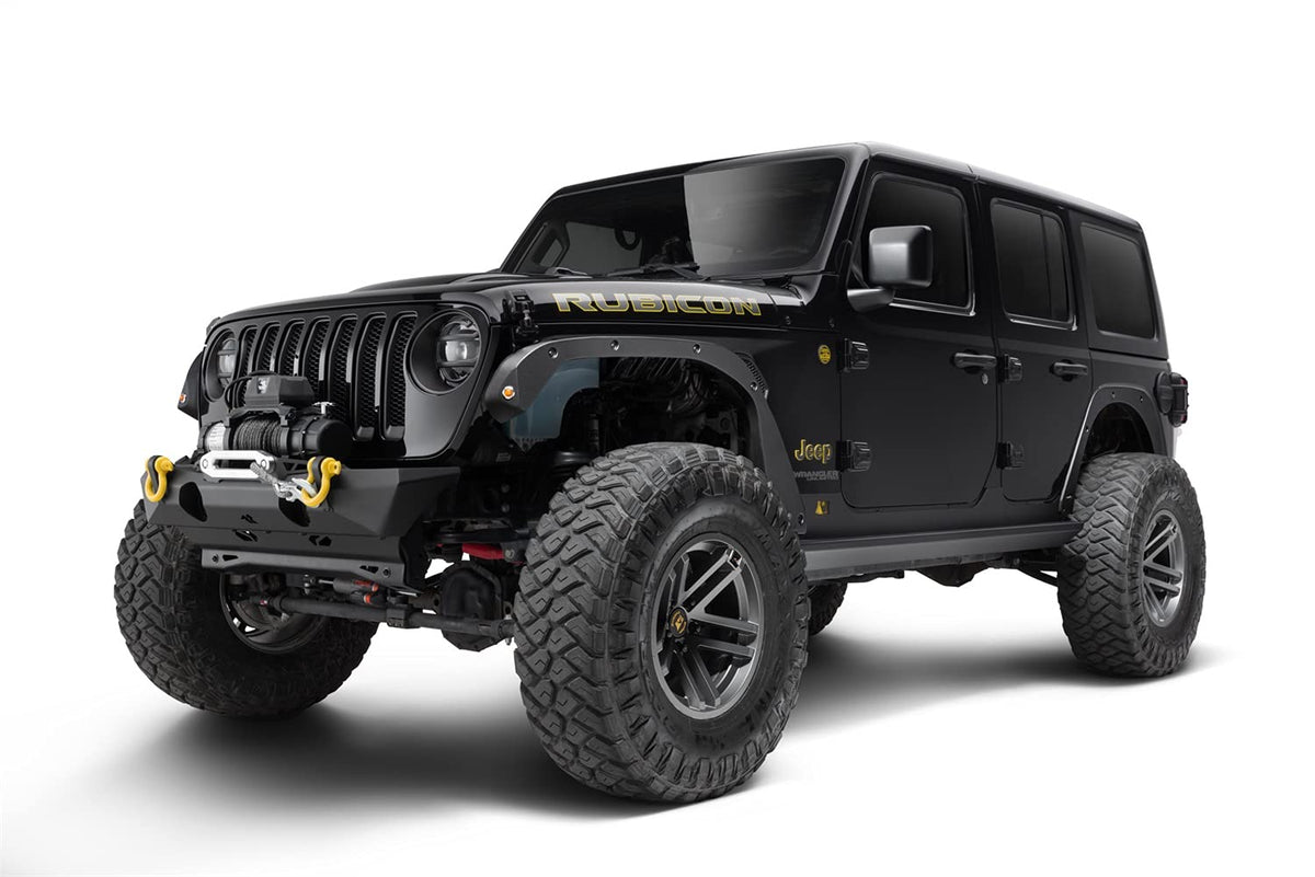 Bushwacker - Trail Armor, Front & Rear Fender Flare Delete Kit | Fits 2018-2026 Jeep Wrangler JL (2-Dr. & 4 Dr.), Black | 4-Pcs. 14096