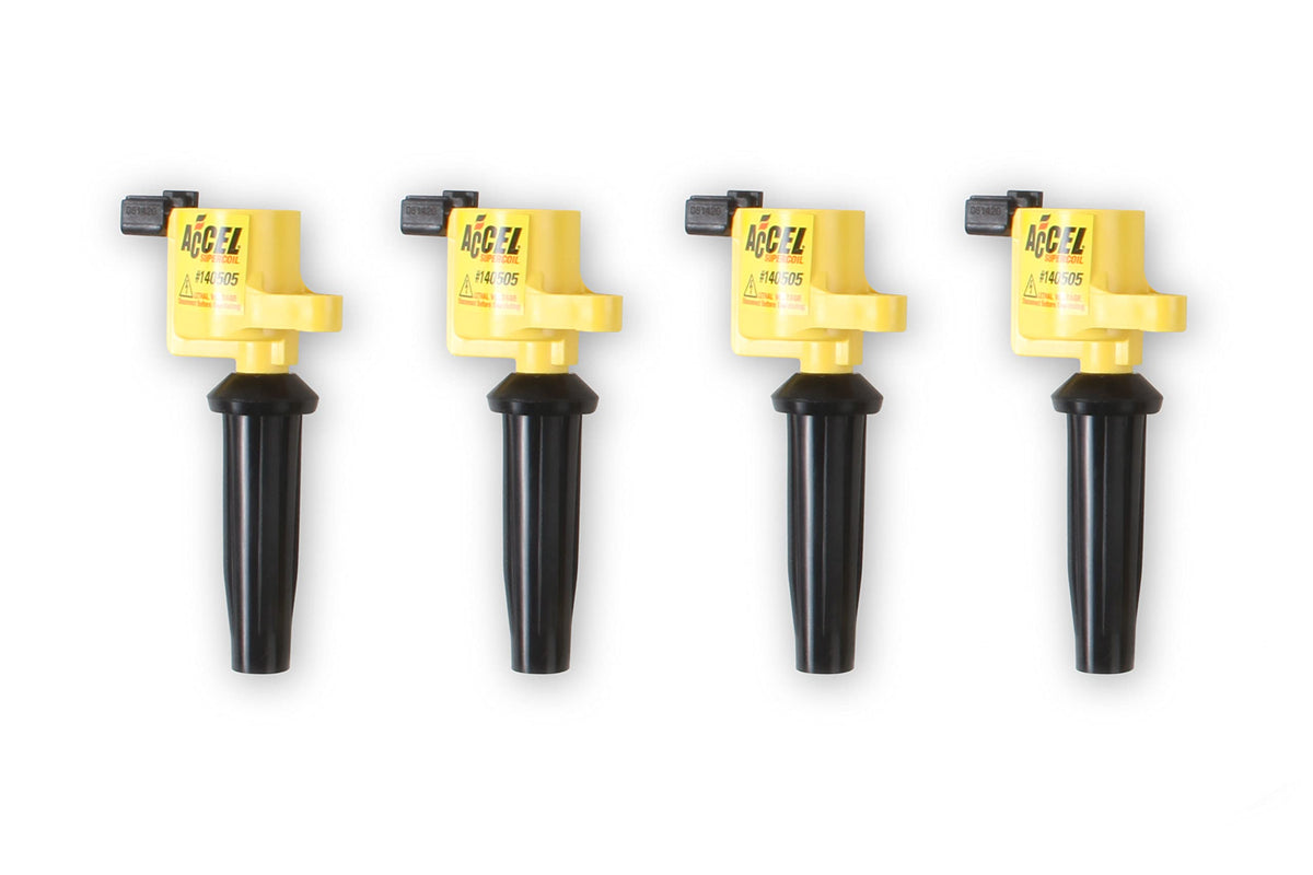 ACCEL 140505-4 ACCEL Ignition Coil - SuperCoil - 2.0/2.3L - I4-4-Pack