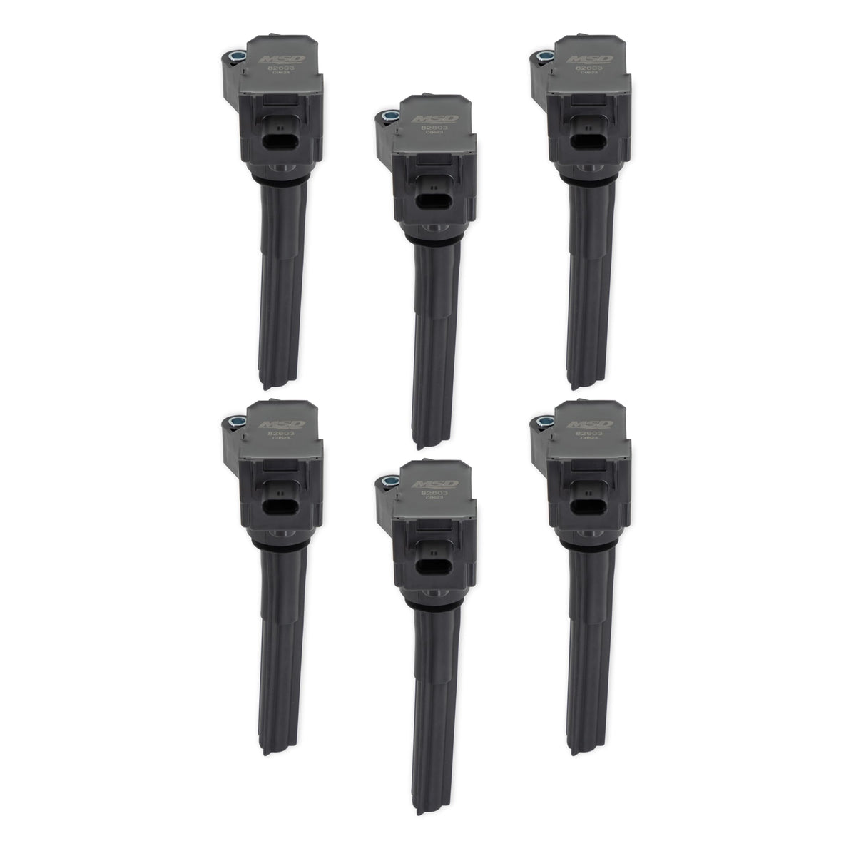 MSD 826036 Ignition Coils - Black - 3-Pin Connector - 6-Pack