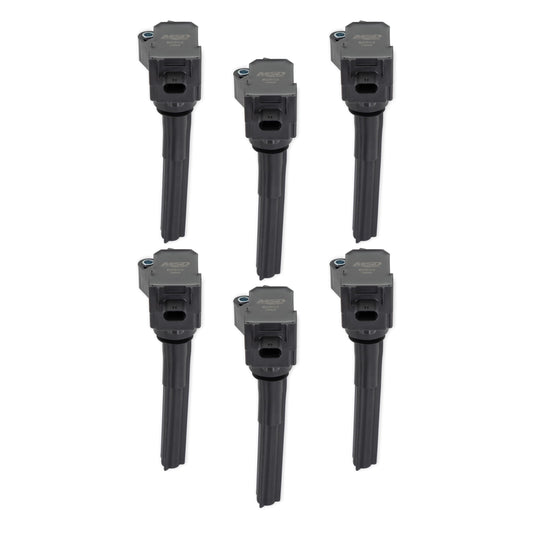 MSD 826036 Ignition Coils - Black - 3-Pin Connector - 6-Pack