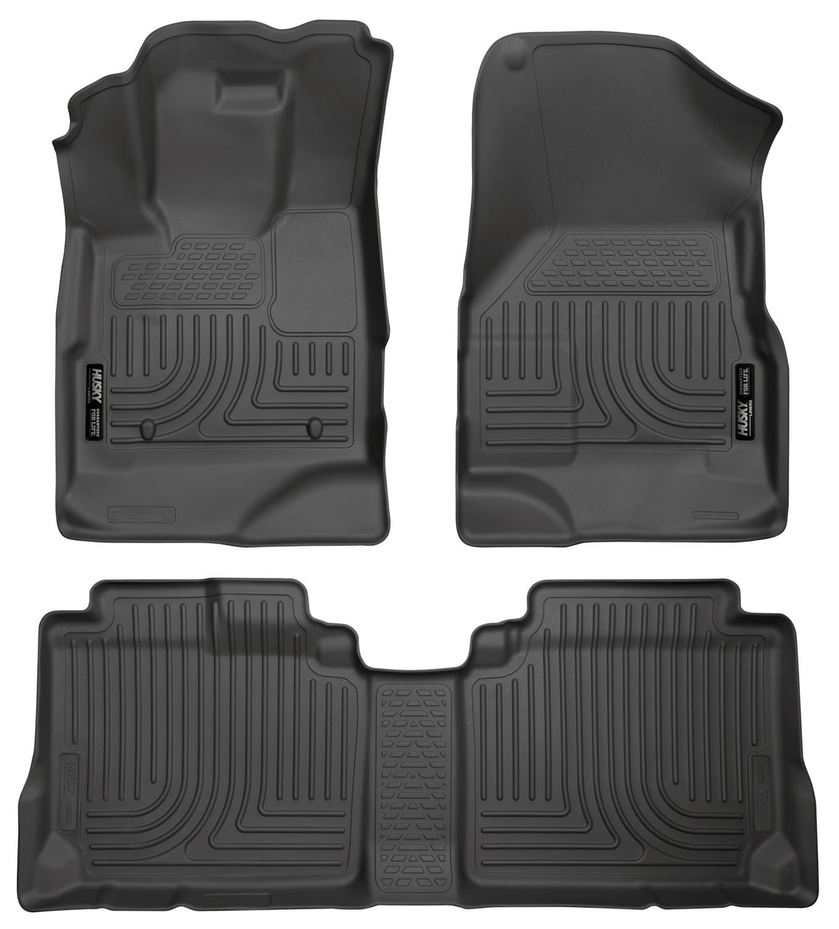 Husky Liners Weatherbeater Floor Mats | Fits 2010-2017 Chevrolet Equinox & GMC Terrain | Front & 2nd Row, 3-pc Black - 98131