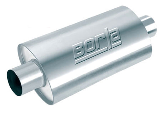 Borla 400371 XR-1 Stainless Multicore Racing Mufflers Center/Center Rotary Engine Equipped Vehicles Oval 3 in. Inlet/Outlet 16 in. x 4.25 in. x 7.88 in. Case Size 21 in. Overall L XR-1 Stainless Multicore Racing Mufflers