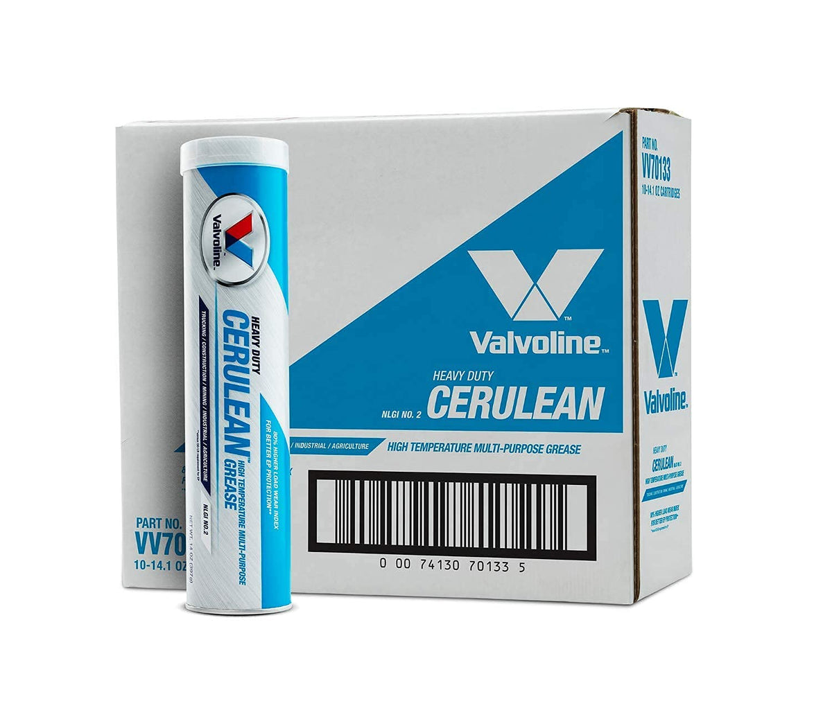 Valvoline Cerulean #2 Heavy Duty (HD) Grease 14.1 OZ Cartridge, Case of 10