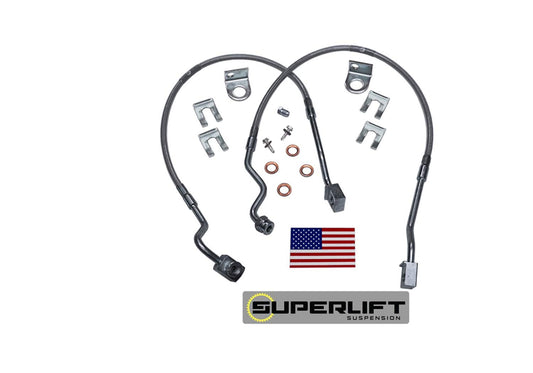 RealTruck SUPERLIFT SUSPENSION Brake Hose Kit for Ford Ranger | Front Bullet Proof Pair of Brake Hoses | 91260 | Fits 1995-1997 Ford Ranger with 4-6" Lift Kit