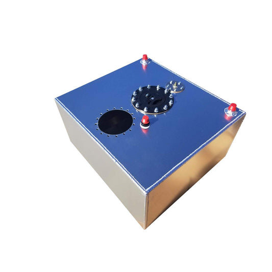 RCI Fuel Cell, 15 gal, 24 x 20 x 10 in Tall, 8 AN Male Outlet, 8 AN Male Vent, Aluminum, Natural, Each (2200US)