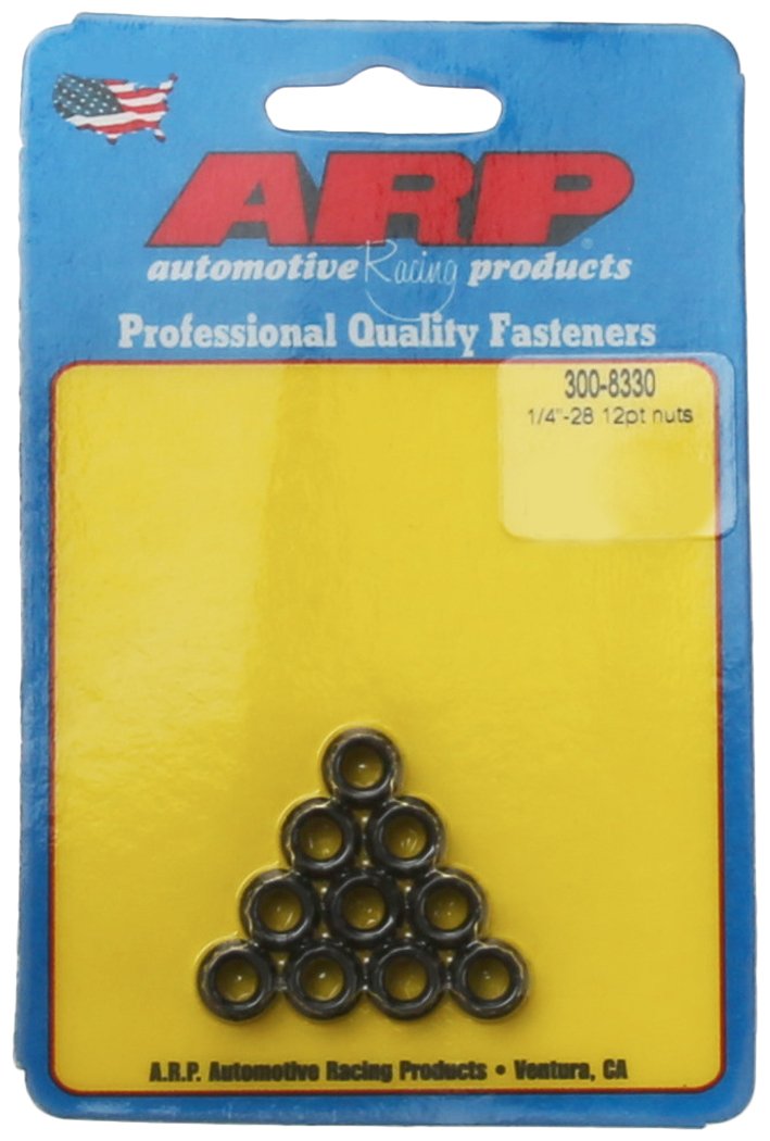 ARP 3008330 Stainless Steel 1/4-28 12-Point Nuts - Pack of 10