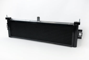 compare product CSF Fluid Cooler, OEM Inlet/Outlet, Rock Guard Included, Aluminum, Black Powder Coat, Engine Oil, Each