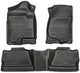 Husky Liners Weatherbeater Floor Mats | Fits 2007 - 2013 Chevrolet Silverado & GMC Sierra 1500; 2007-2014 Silverado/Sierra 2500/3500 Crew Cab (Footwell Coverage) | Front & 2nd Row, 3-pc Black - 98201