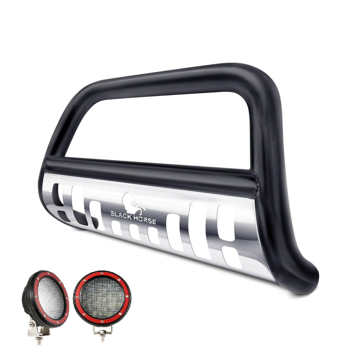 Black Horse Off Road Bull Bar Kit-CBBS-GMC3105SP-PLFR