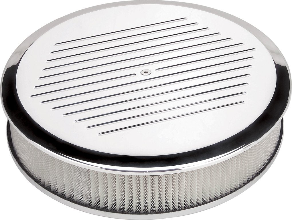 Billet Specialties 15820 14" Round Polished Ball Milled Billet Air Cleaner