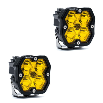 compare product Baja Designs Squadron 2.0 Sport LED Light Pod Pair, Spot Beam, Amber
