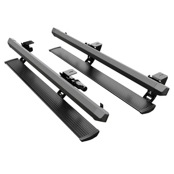 compare product RealTruck AMP Research PowerStepXL Retractable Electric Truck Steps with LED Step Lights & 3