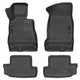 Husky Liners Weatherbeater Floor Mats | Fits 2016-2024 Chevrolet Camaro Convertible/Coupe | Front & 2nd Row, 4-pc Black - 99121