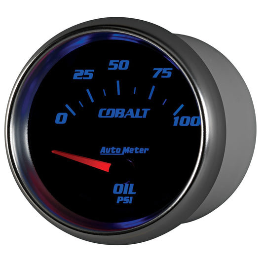 Auto Meter 7927 Cobalt 2-5/8" 0-100 PSI Short Sweep Electric Oil Pressure Gauge