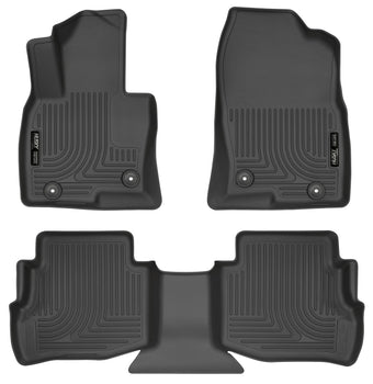 compare product Husky Liners Weatherbeater Floor Mats | Fits 2016-2023 Mazda CX-9 | Front & 2nd Row, 3-pc Black - 95611