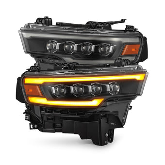 compare product AlphaRex 2025-2026 Ram 1500 NOVA-Series LED Projector Headlights Black w/Activation Light & Sequential Signals & Switchback DRL (880891)