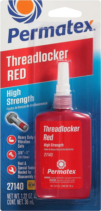 compare product Permatex 27140 High Strength Threadlocker Red