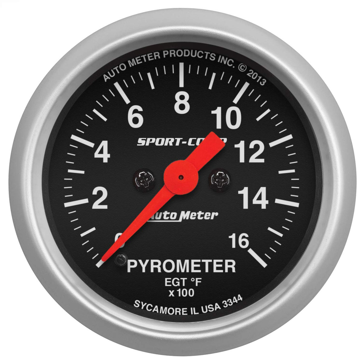 Auto Meter 3344 Sport-Comp Electric Pyrometer Gauge Kit, 2.3125 in.