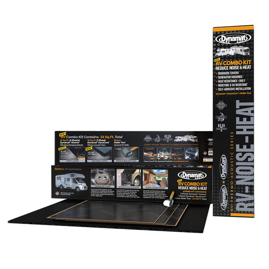 Dynamat RV Combo Pack – Reduce Noise & Heat from Engines, Generators, Road & Vibrations in Your Cabin – Contains 12 sq ft Dynamat Xtreme, 12 sq ft DynaCore & Bonus Pro Roller Tool – Made in USA