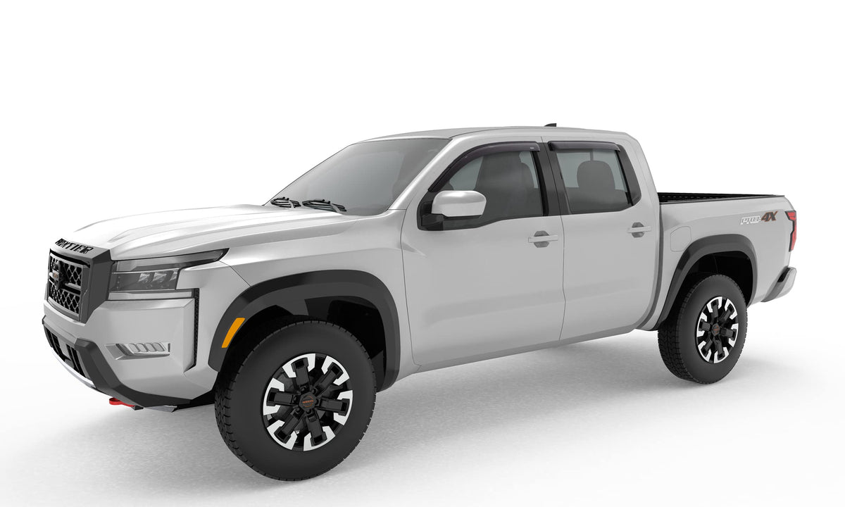 Auto Ventshade [AVS] Outside Mount Rain Guards for 2022-2026 Nissan Frontier, Crew CAB ONLY | Window Vent Visors, 4 pcs. - Smoke | 94788