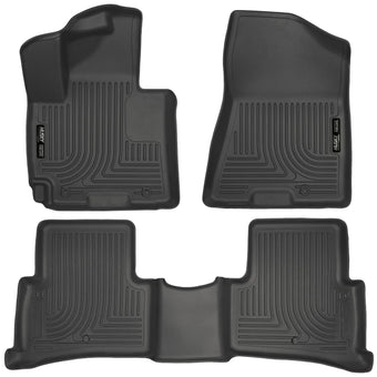 compare product Husky Liners Weatherbeater Floor Mats | Fits 2016-2018 Hyundai Tucson | Front & 2nd Row, 3-pc Black - 99681