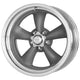 American Racing VN215 Classic Torq Thrust II 1 Pc Mag Gray Wheel with Center Polished Barrel (20x10"/5x127mm, +6mm offset)