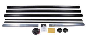 compare product Velarium DIY Cut-to-Fit Roller Tube Assembly, 14' Cut-to-Fit Black Powder Coated Roller Tube, White End Caps, Light Rail and LED Lighting (Range 14' - 6')