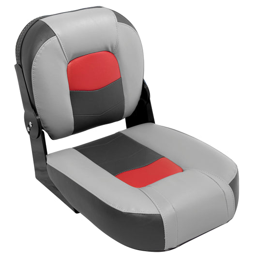 Wise 3305-1881 Pro-Angler Series 14" Center Seat Marble Grey/Regal Red/Charcoal