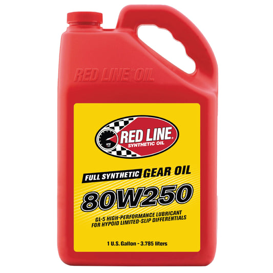 Red Line 58605 80W250 GL-5 Full Synthetic Gear Oil for Hypoid Limited Slip Differentials - 1 Gallon