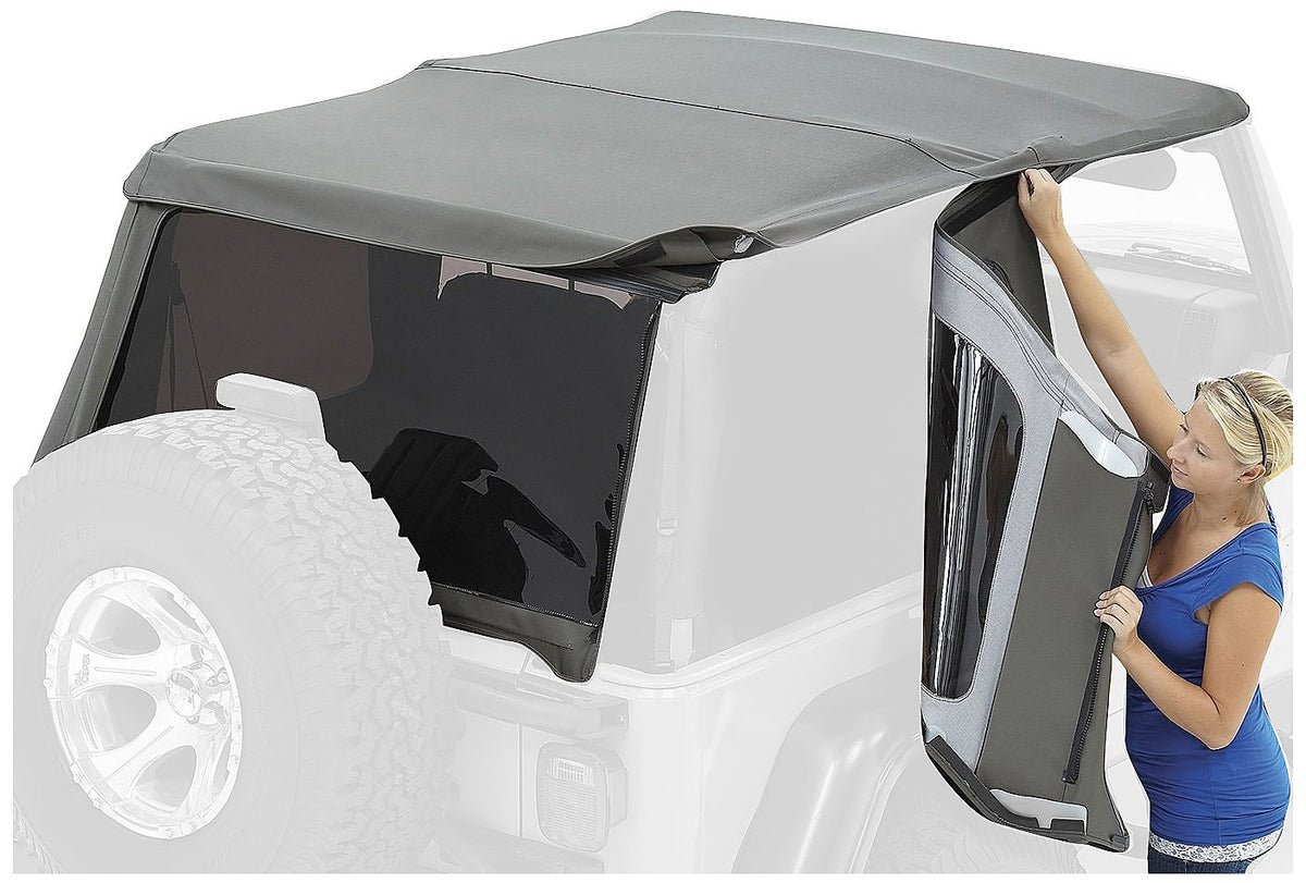 Bestop Window Set - Jeep '07-09 Wrangler JK 2-Door (Premium Black Twill)