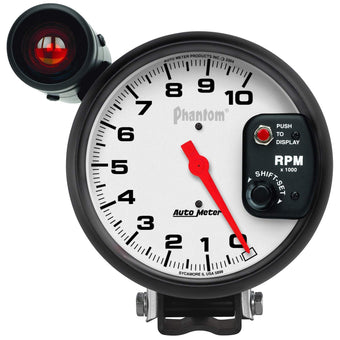 compare product Auto Meter 5899 Phantom Shift-Lite Tachometer,5.000 in.