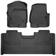 Husky Liners Weatherbeater Floor Mats | Fits 2017-2026 Ford F-250/F-350 SUPERCAB ONLY with Factory Carpet Without Fold Flat Storage | Front & 2nd Row, 3-pc Black - 94071