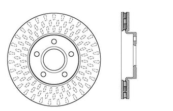compare product StopTech 128.61100R Sport Cross Drilled Brake Rotor (Front Right), 1 Pack