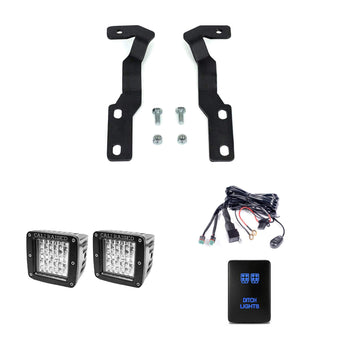 compare product Cali Raised LED Low Profile Ditch Light Kit, 3x2 18W Pods, Tacoma 2016-23