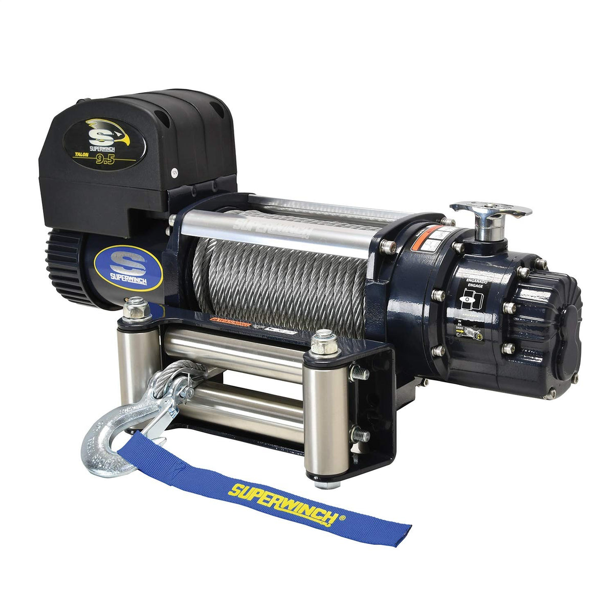 Superwinch 1695200 Talon 9.5, 12 VDC winch, 9,500 lb/4,309 kg capacity with roller fairlead