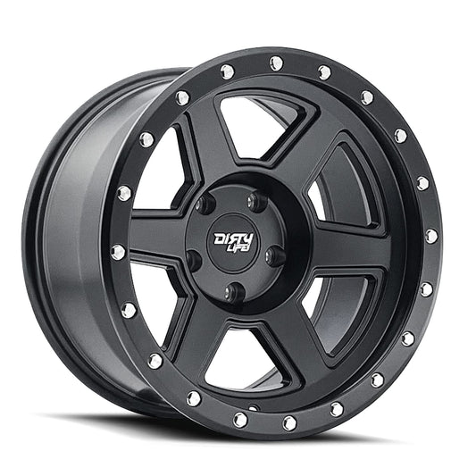 18x9 Dirty Life Compound Matte Black Wheel 5x5 (-12mm)