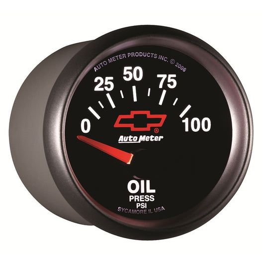 Auto Meter 3627-00406 GM Performance Parts Red 2-1/16" 0-100 PSI Short Sweep Electric Oil Pressure Gauge