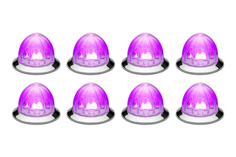 compare product RoadWorks Hero Mini Watermelon 8 Pack Lights with Clear Lens and Purple LEDs, 2-Wire