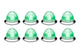 RoadWorks Hero Mini Watermelon 8 Pack Lights with Clear Lens and Green LEDs, 2-Wire