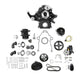 Holley Gen III Hemi Swap Complete Front Accessory Serpentine Drive System, Mid-Mount with Water Pump, Alternator, A/C & Power Steering, VVT 2003-2008 5.7L & 2005-2010 6.1L Black 20-291BK