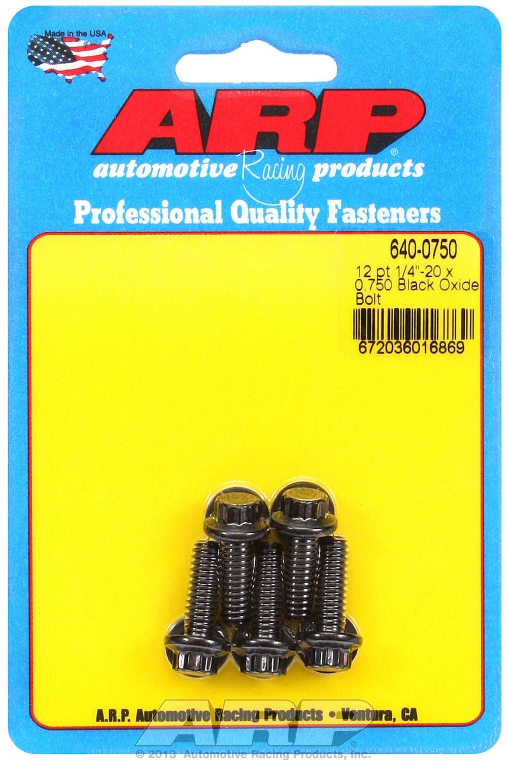 ARP (640-0750) Oxide Bolt, Black