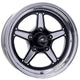 BILLET SPECIALTIES BRS23580L6145 Wheel - Street Lite - 15 x 8 in - 4.500 in Backspace - 5 x 4.75 in Bolt Pattern - Aluminum - Black Anodized/Machined Center - Polished Lip - Each