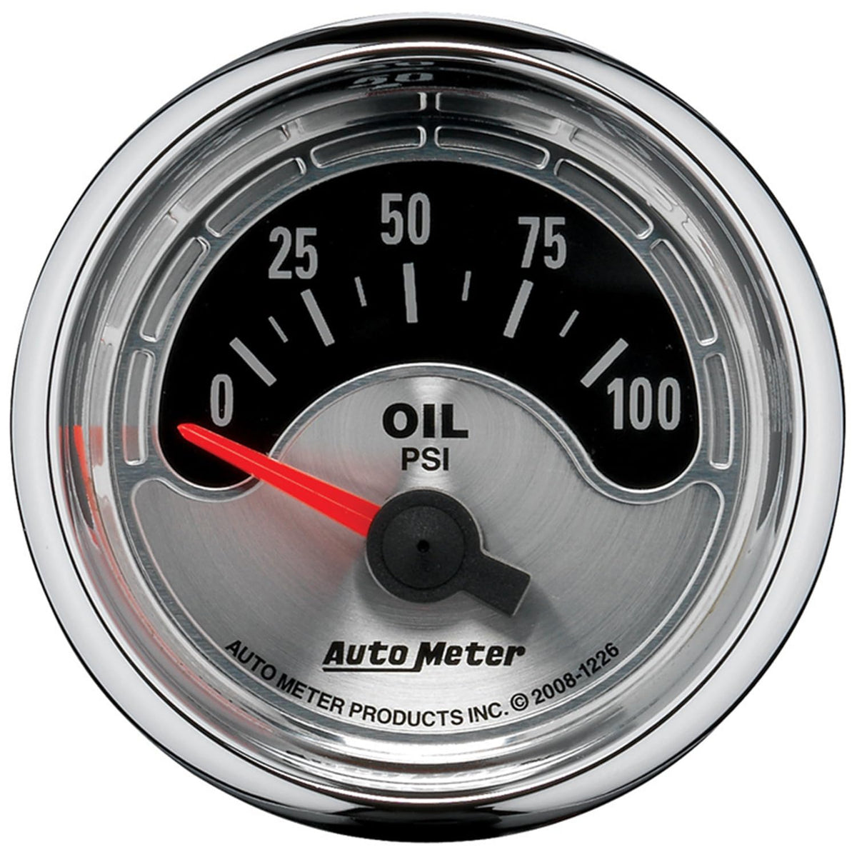 AUTO METER 1226 American Muscle 2-1/16" 0-100 PSI Short Sweep Electric Oil Pressure Gauge, 2.3125 in.