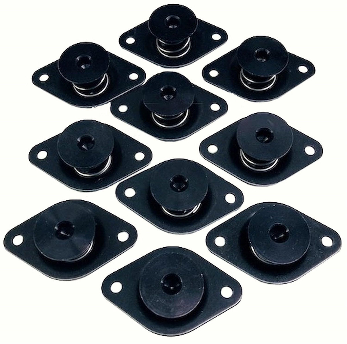 Black Self Ejecting Quarter Turn Fasteners - 7/16" Hex .650 10pk