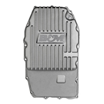 compare product B&M Racing Cast Trans Pan, Gm 8L90 (Truck) Transmissions, Silver